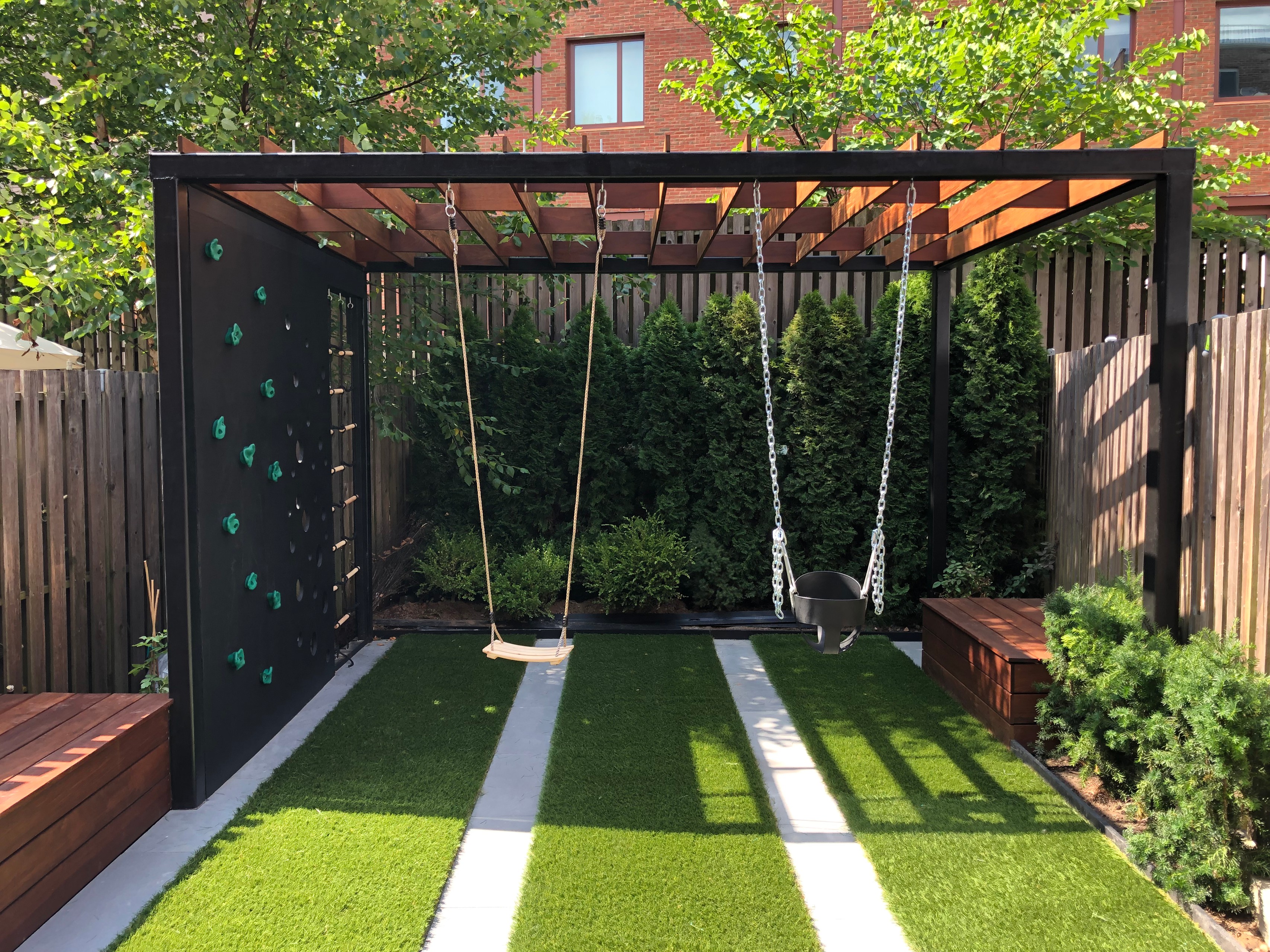 Houzz США: Переделка заднего двора при таунхаусе