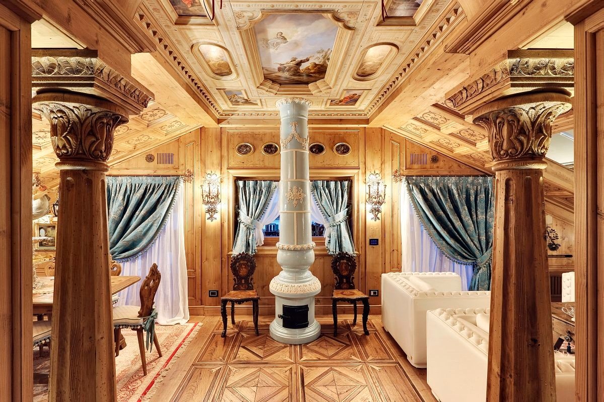 Houzz Италия: Искусство инкрустации в небольшом шале