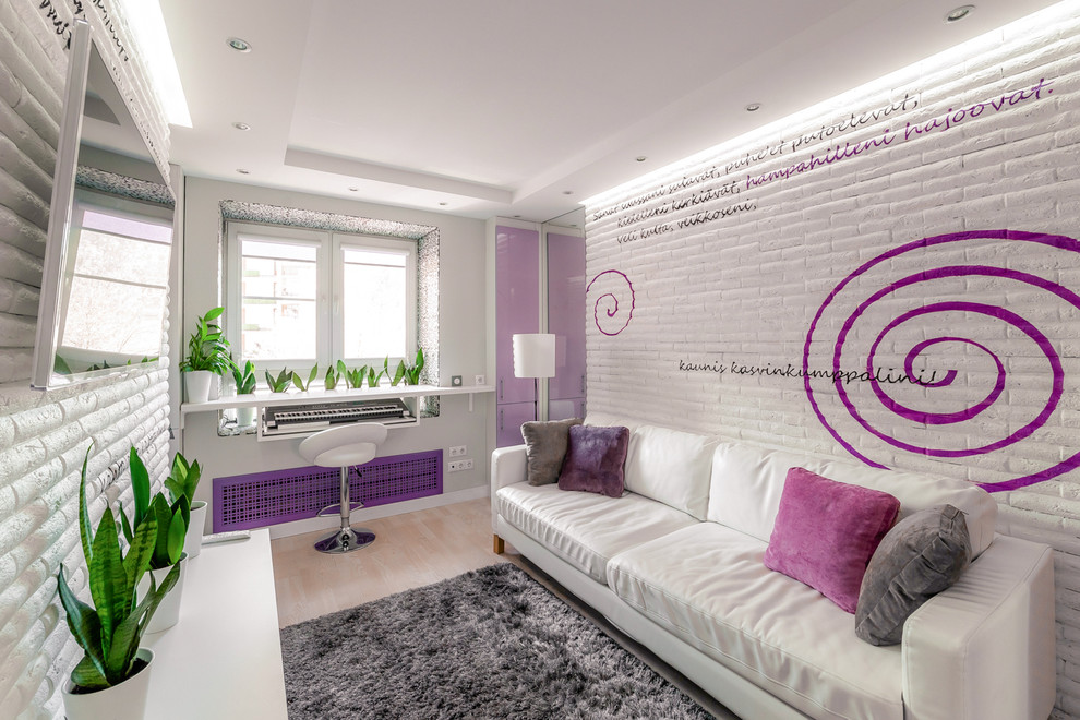 Houzz тур: Сиреневая «Калевала» на 20 квадратных метрах
