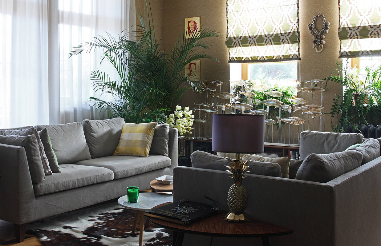 Houzz тур: Дом в Подмосковье с анфиладой комнат и арт-объектами