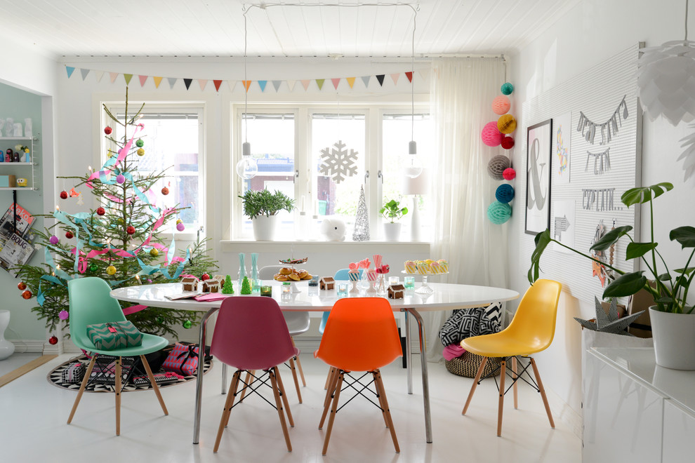 Houzz Швеция: Скандинавская квартира, украшенная ... цветом
