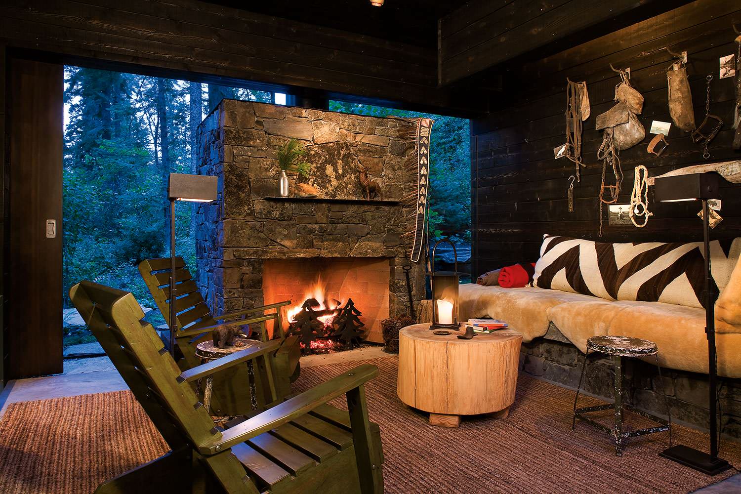 Houzz США: Современная интерпретация бревенчатого дома в Монтане