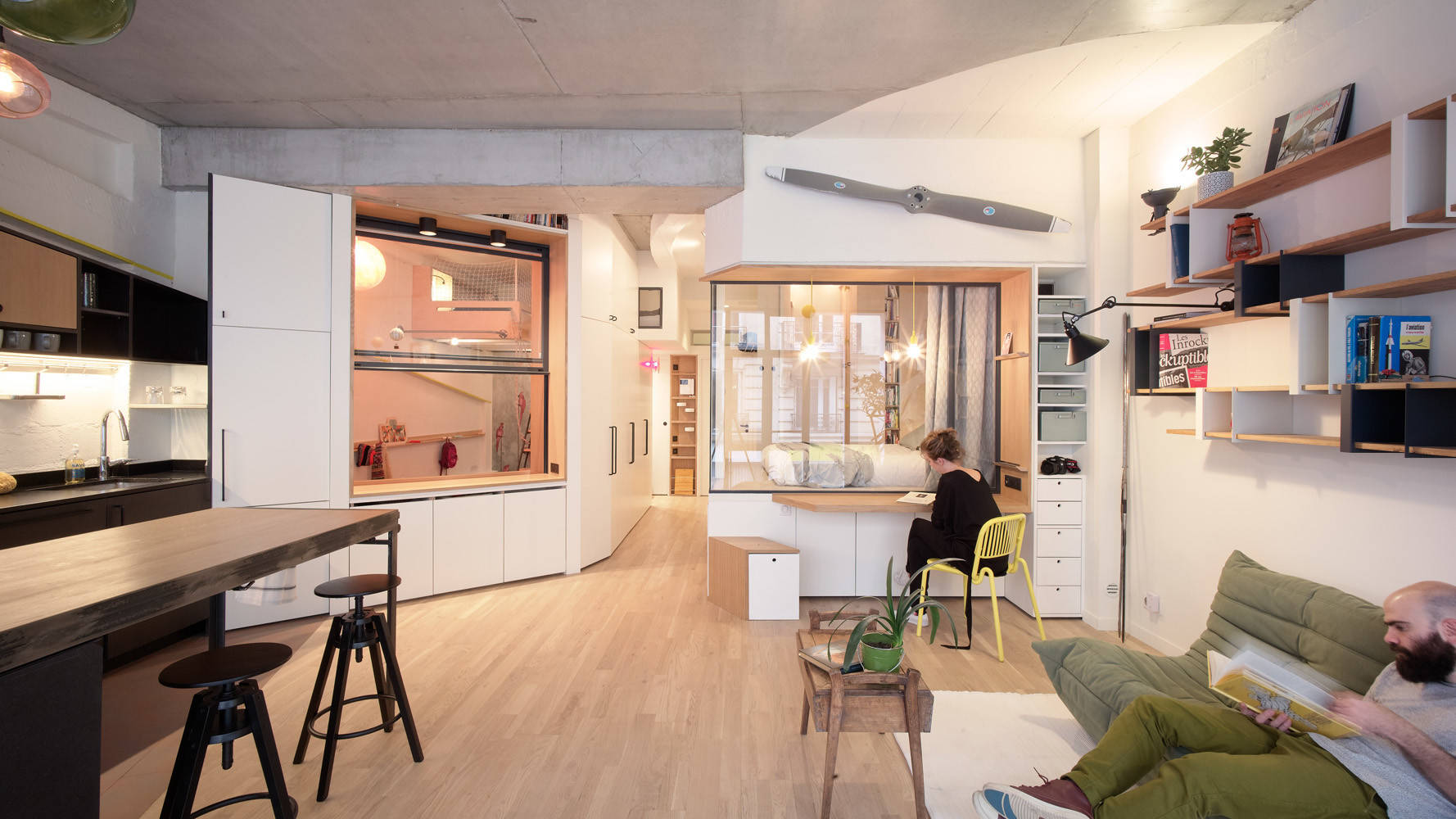 Houzz Франция: Квартира на месте многоярусного гаража