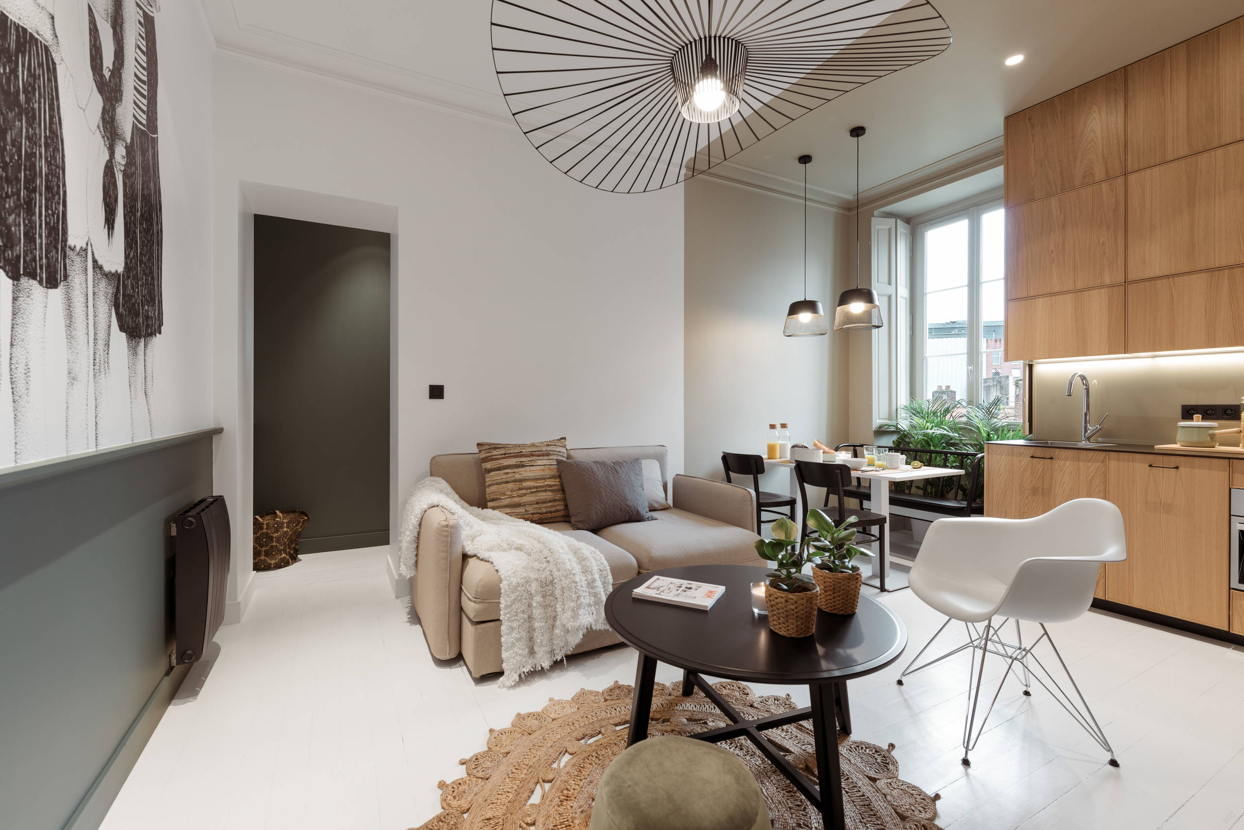 До и после: Двухкомнатная квартира на 38 кв.м в Нанте