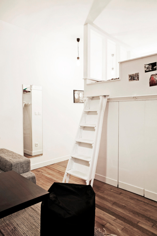 Houzz Франция: Индустриальная студия на 27 квадратных метрах