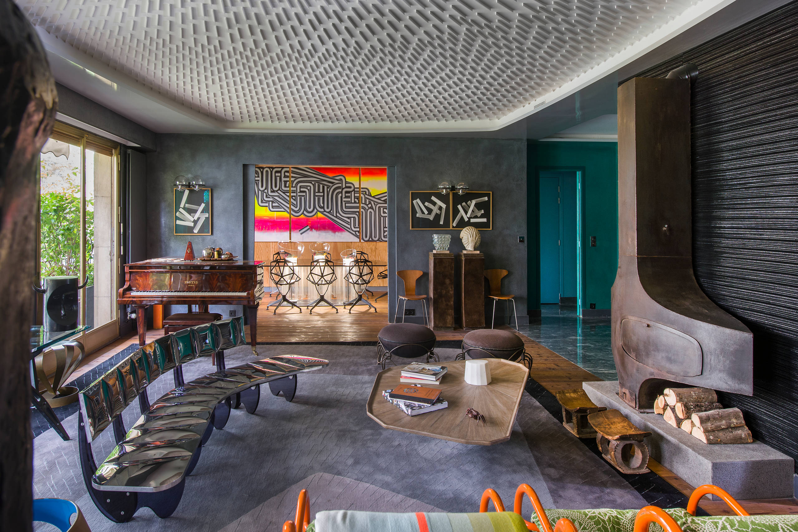 Houzz Франция: Парижская квартира, полная артистичных эффектов