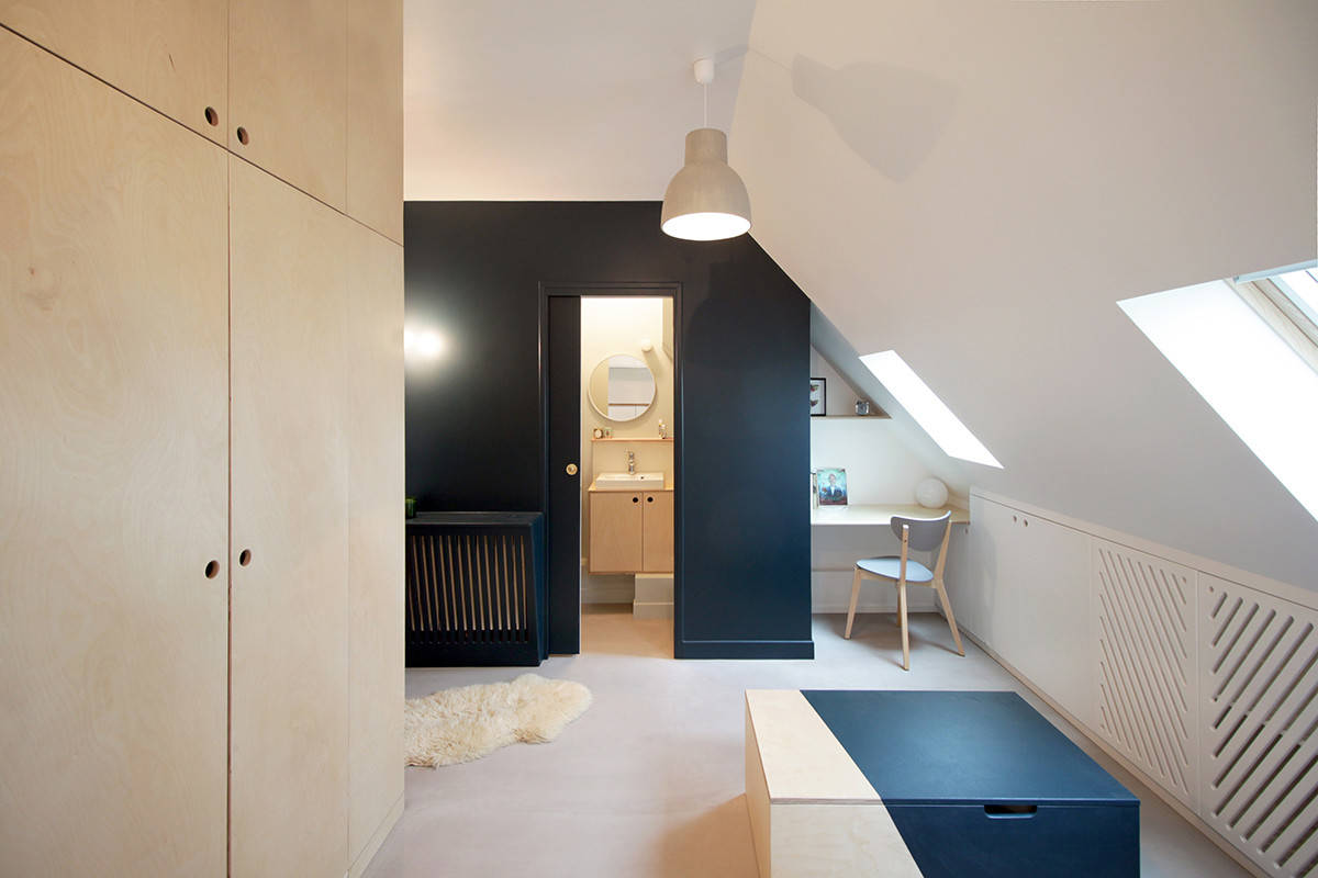 Houzz Франция: Квартира-студия площадью 15 кв.м в Париже