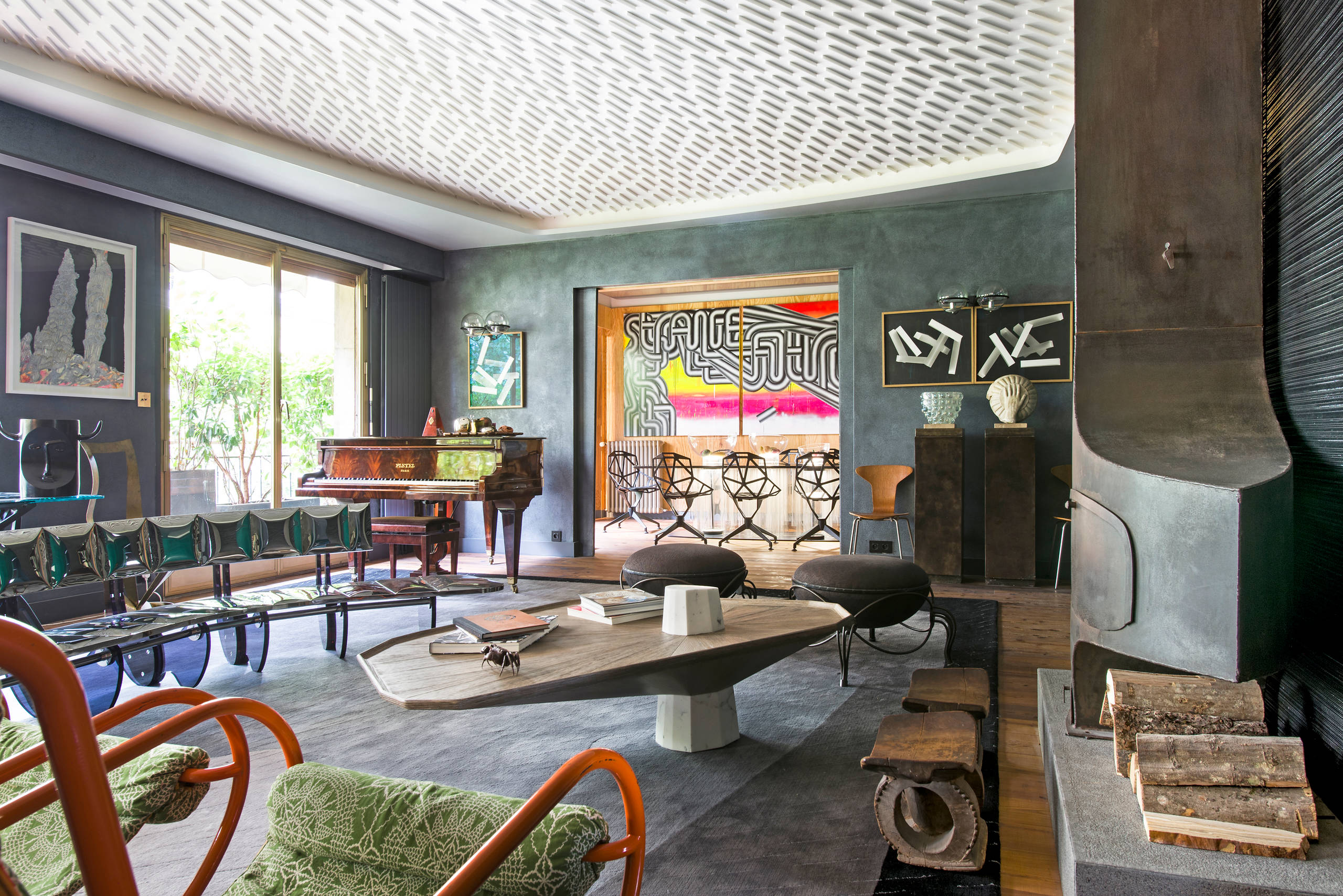 Houzz Франция: Парижская квартира, полная артистичных эффектов