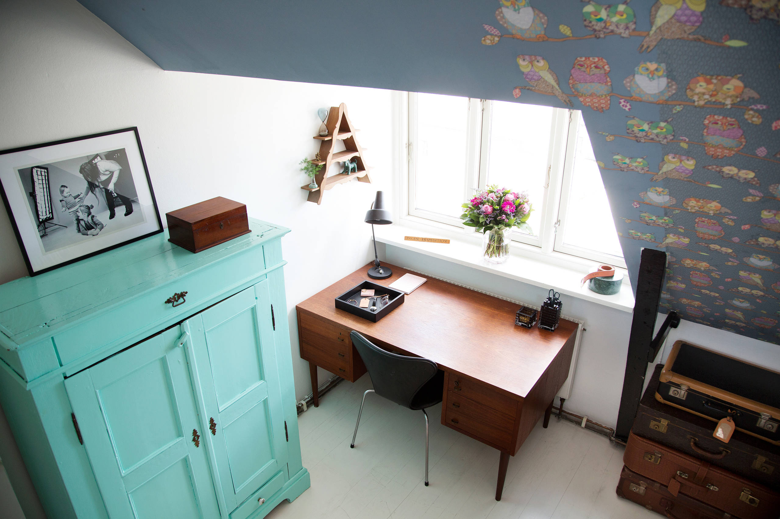 Houzz Дания: Черно-белая мансарда в Копенгагене