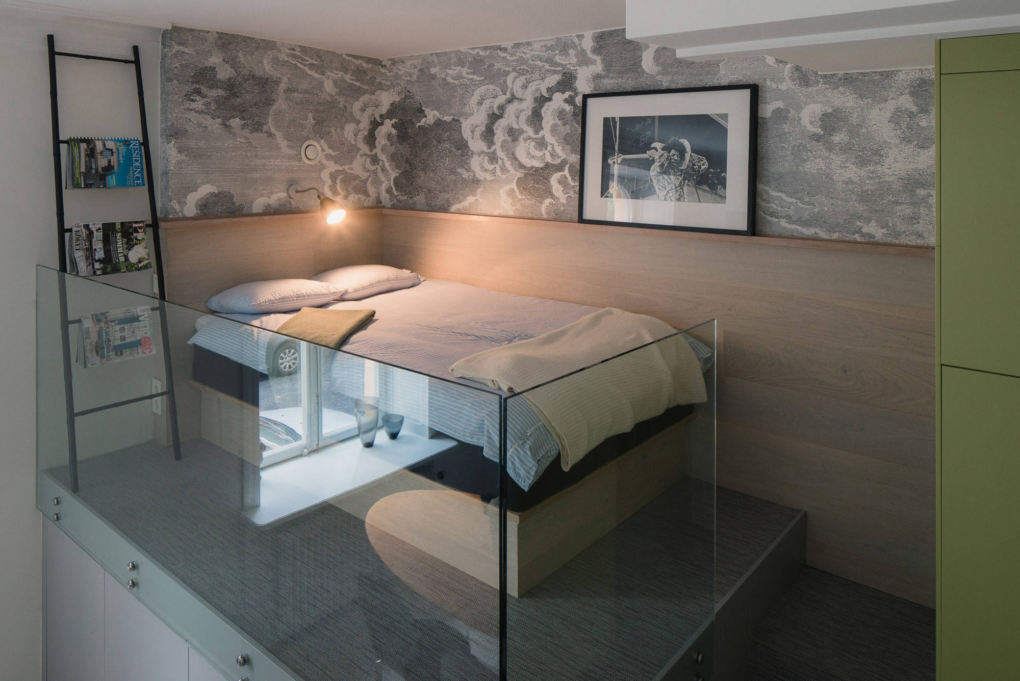 Houzz Швеция: Офис в Стокгольме, который превратился в мини-квартиру