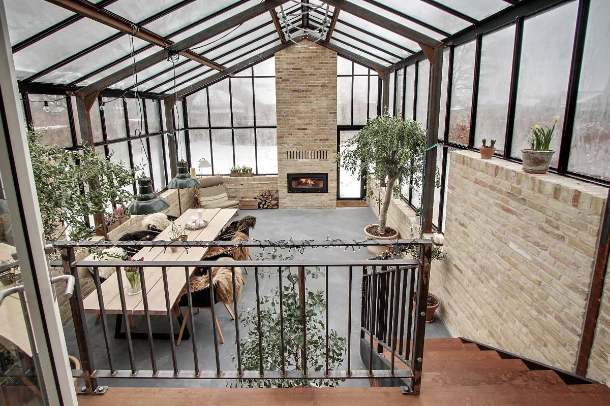 Houzz Дания: Гостиная за стеклом